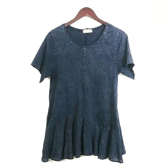Altar'd State Distressed Boho Ruffle Top Medium - Picture 1 of 4